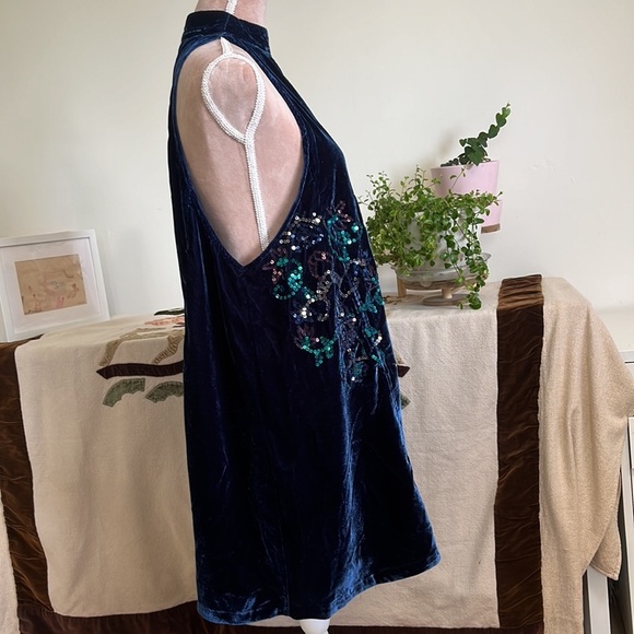 Free people velvet sequin dress. Sz M. - Picture 3 of 7